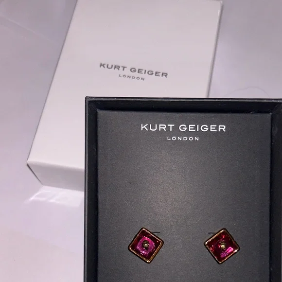 Kurt Geiger London Eagle Square Stud Earrings come in Kurt Geiger London box NWT - Picture 4 of 7